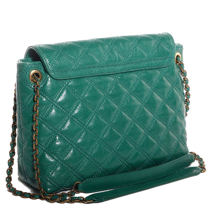 Marc Jacobs Lambskin Baroque Large Single Flap Emerald 3 of 8