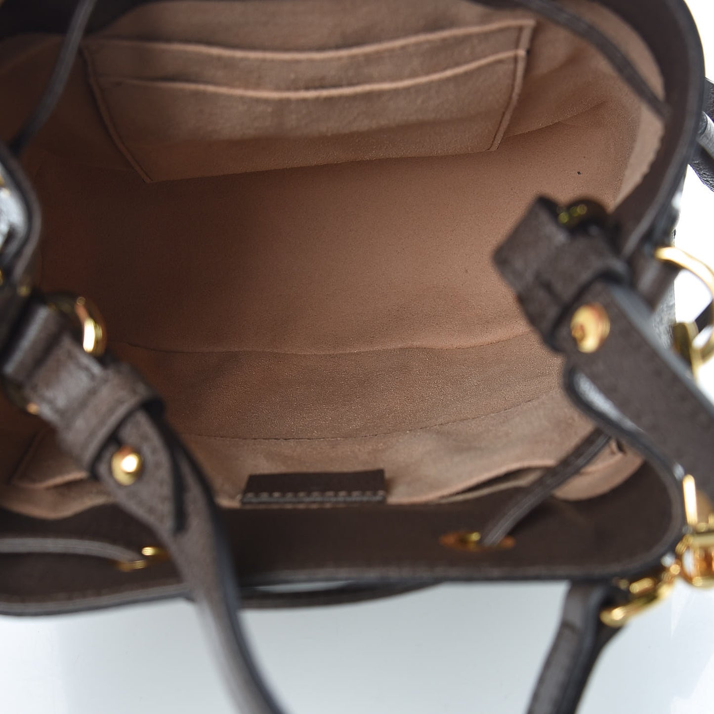 GG Supreme Monogram Web Small Ophidia Bucket Bag Brown