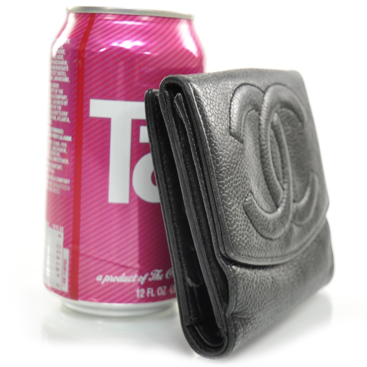 Caviar Compact Bi-Fold Wallet Black