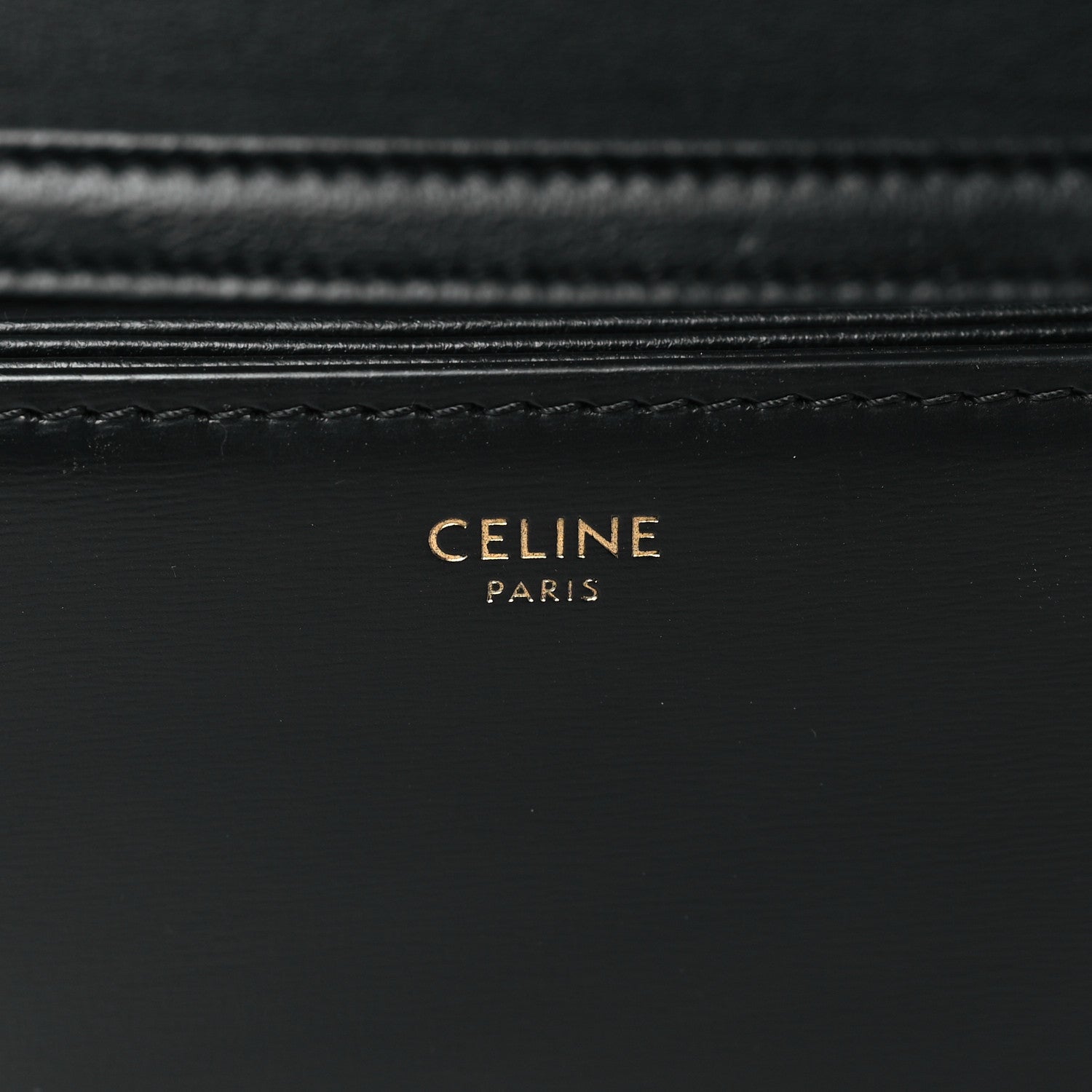 Celine Shiny Calfskin Teen Triomphe Black 6 of 9