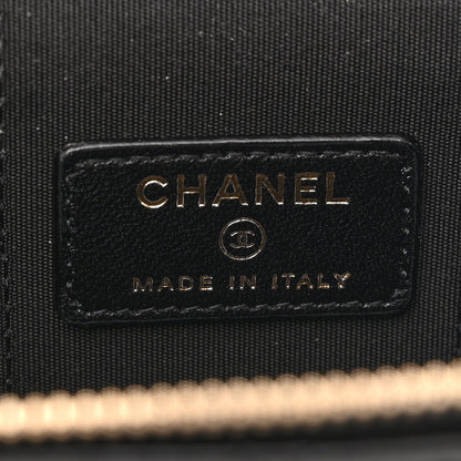 Chanel Lambskin Quilted Top Handle Mini Vanity Case With Chain Black 6 of 11