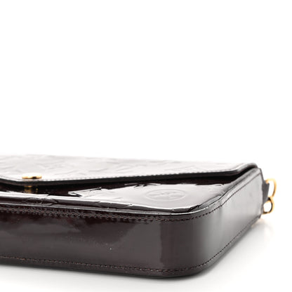 Louis Vuitton Vernis Pochette Felicie Chain Wallet Amarante 10 of 10