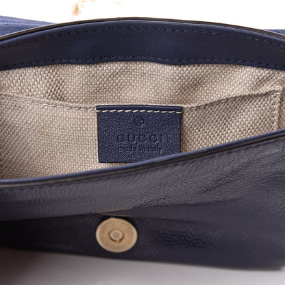 Gucci Vernice Naplack Small Soho Flap Crossbody Uniform Blue 6 of 10