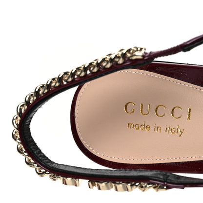Gucci Patent Signoria Ballet Slingback Ballet Flat 38 Rosso Ancora 9 of 15
