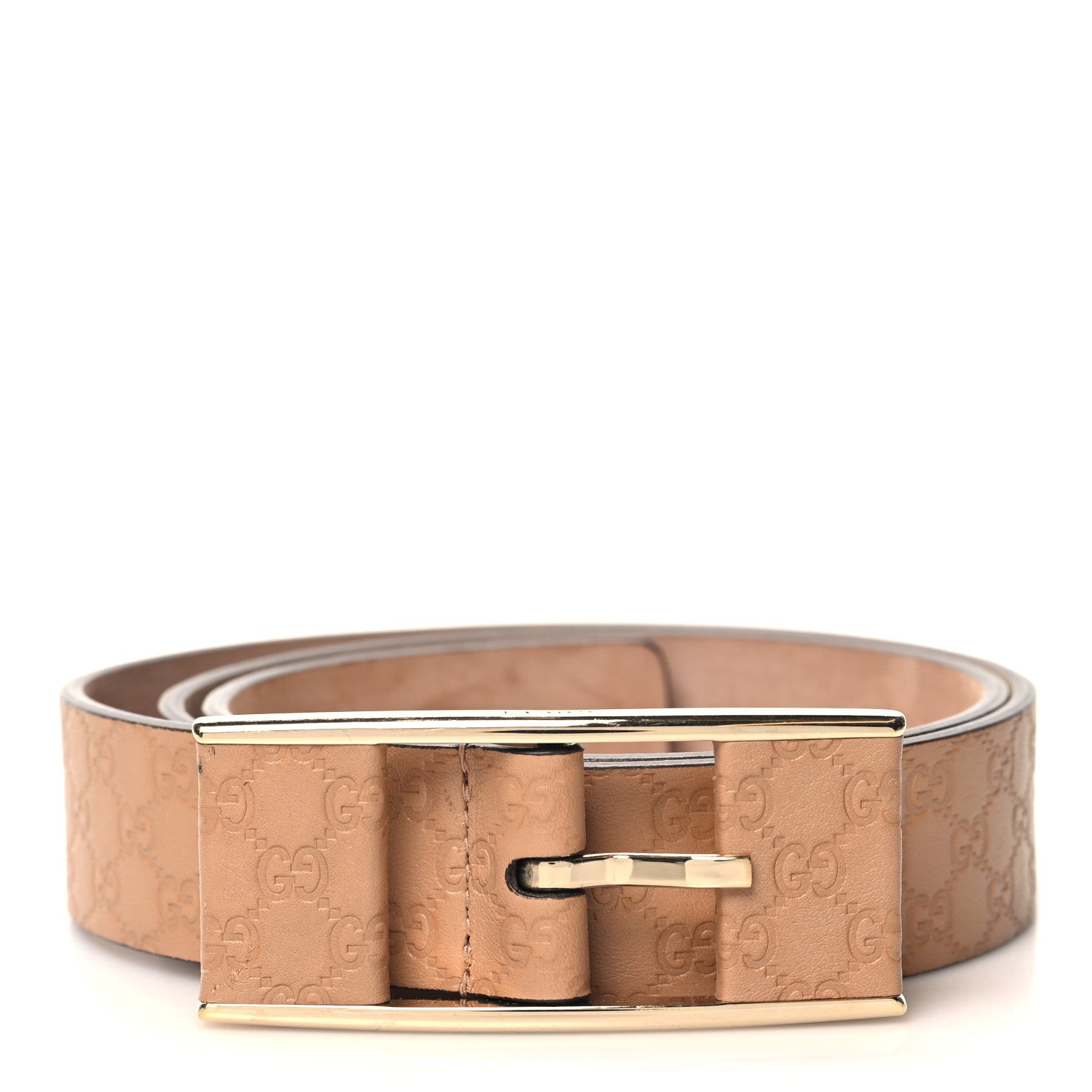 Gucci Microguccissima Calfskin Belt 75 30 Light Brown 1 of 5
