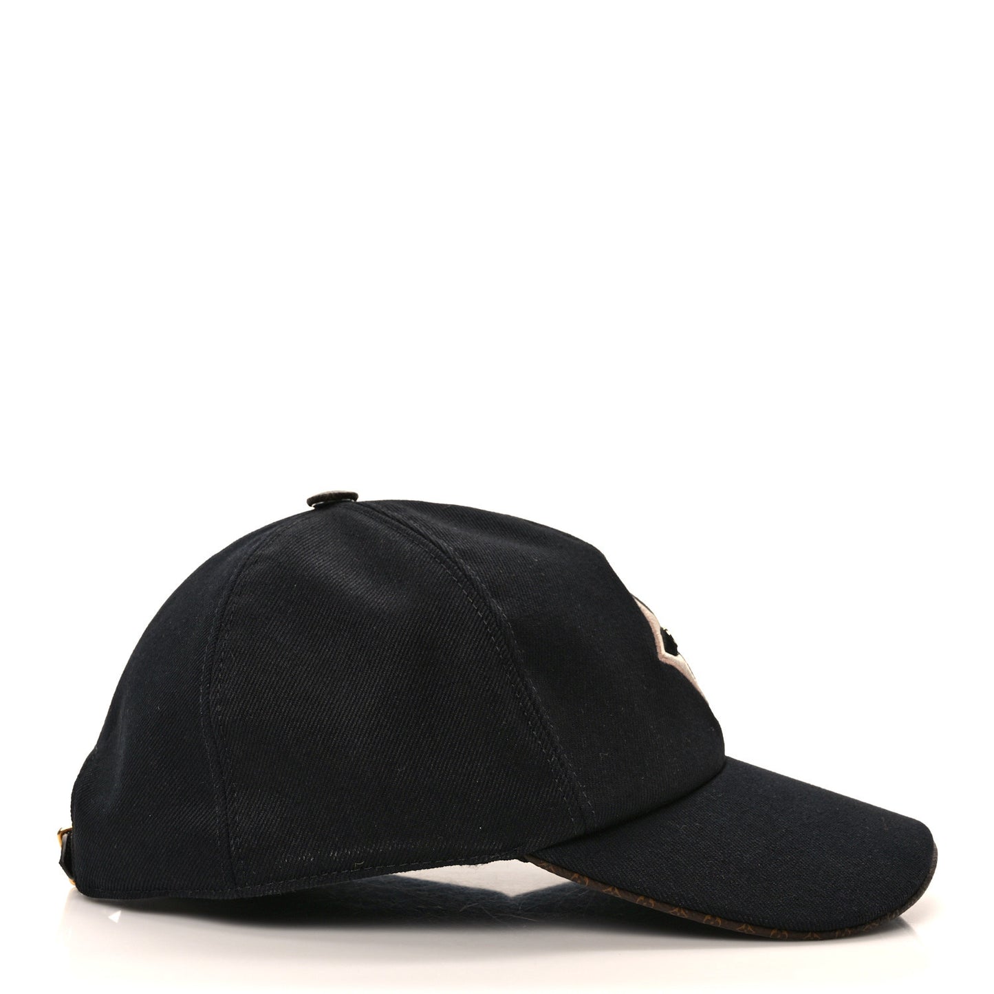 Monogram Cotton Jacquard Embroidered LV Day Cap L Black