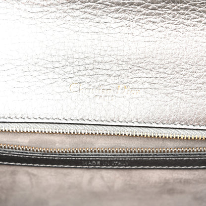 Christian Dior Metallic Grained Calfskin Medium Diorama Flap Bag Steel 6 of 12