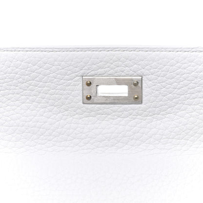 Hermes Taurillon Clemence Horseshoe Kelly Retourne 25 White Black 15 of 43