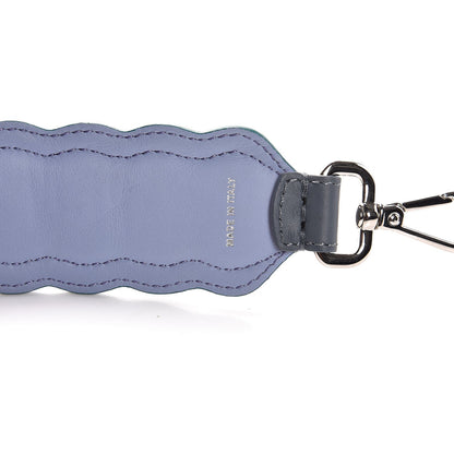 Fendi Vitello Century Pearl Tri-Color Scalloped Studded Strap You Tempesta Papaya Sky 4 of 5