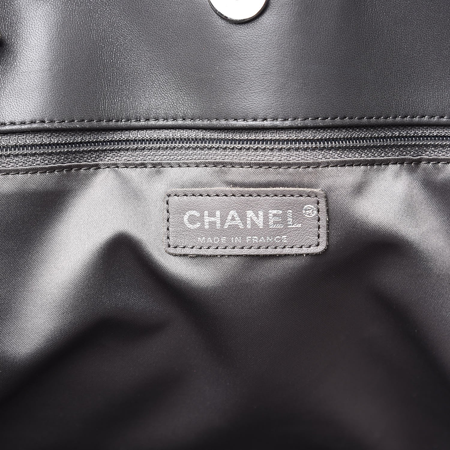Chanel Vinyl Funny Tweed Patchwork Tote Grey 6 of 13