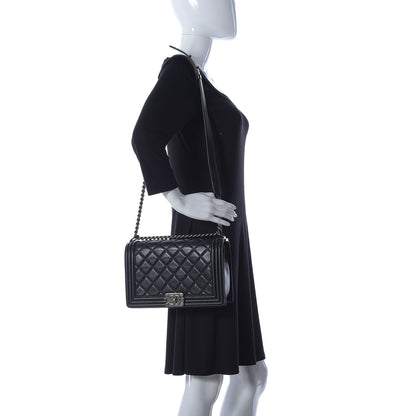 Chanel Calfskin Quilted New Medium Boy Flap Black 2 of 12