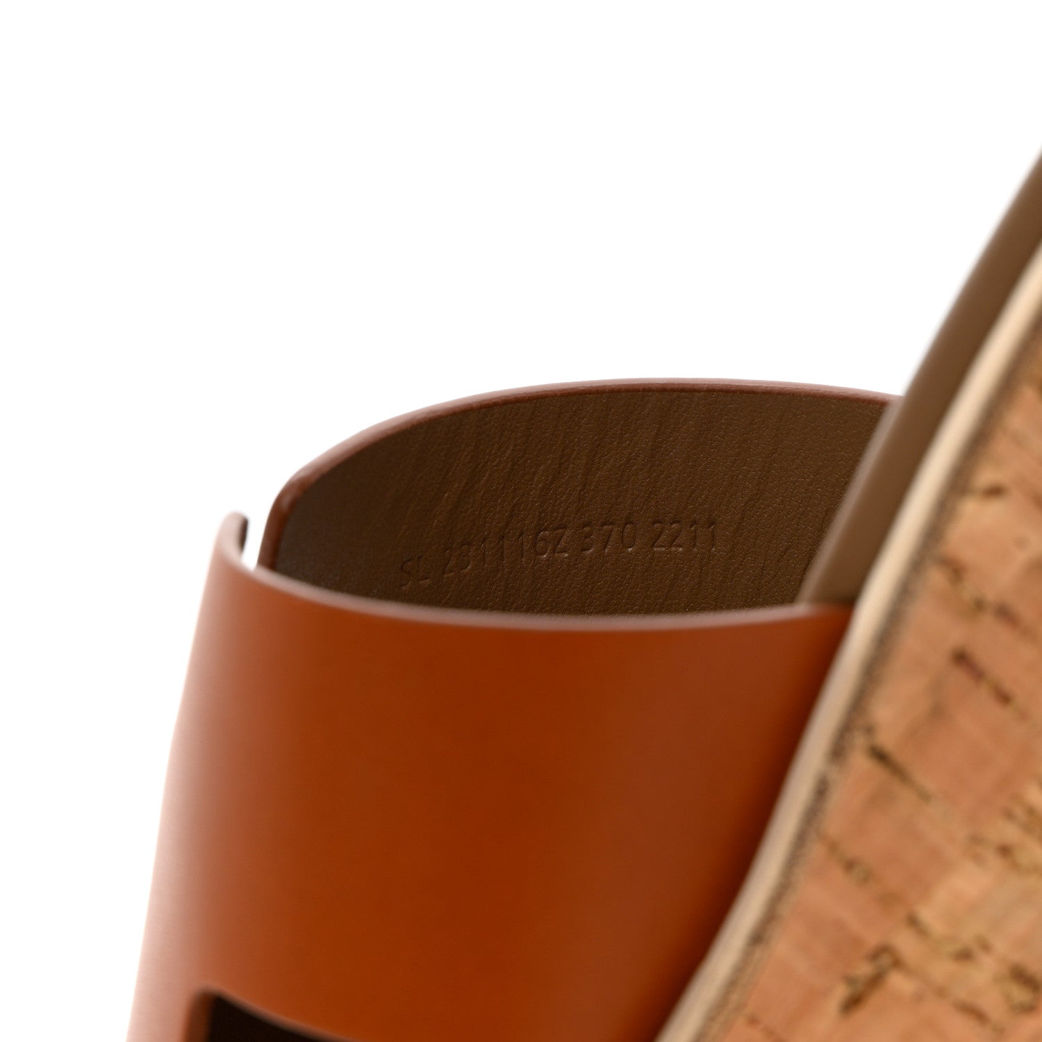 Hermes Calfskin Cork Eze 30 Sandals 37 Marron Glaise 6 of 11