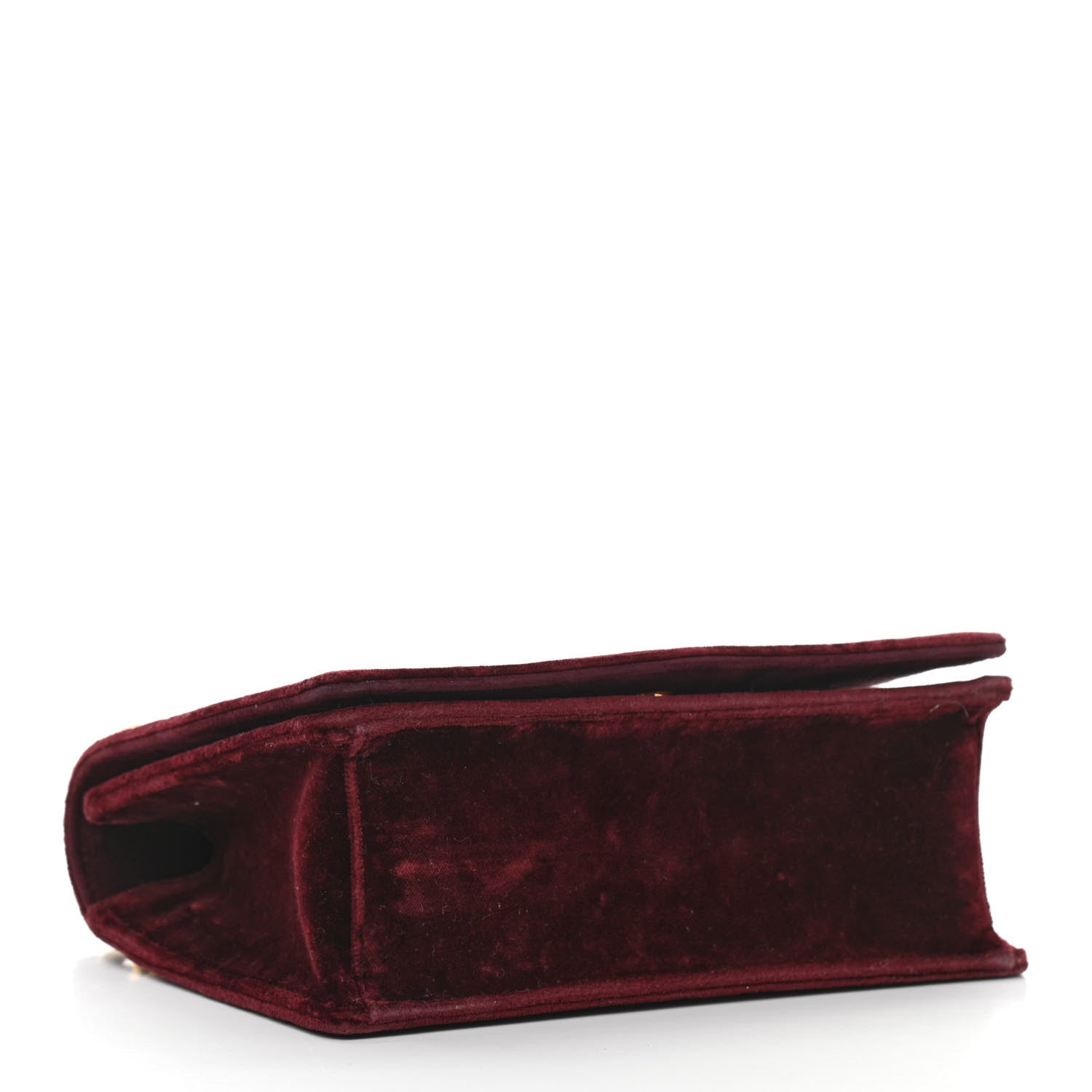 Prada Velvet Bi-Color Chain Crossbody Bag Red 4 of 11