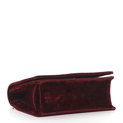 Prada Velvet Bi-Color Chain Crossbody Bag Red 4 of 11