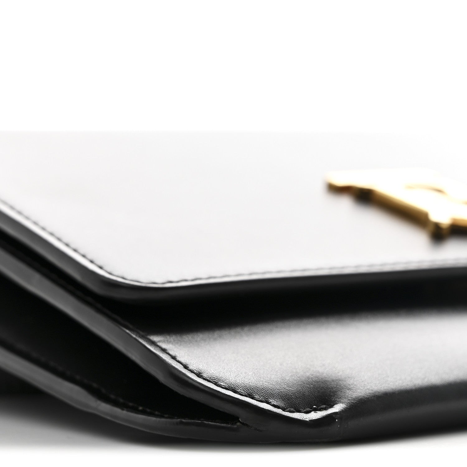 Burberry Calfskin Monogram TB Mini Flat Crossbody Bag Black 8 of 9
