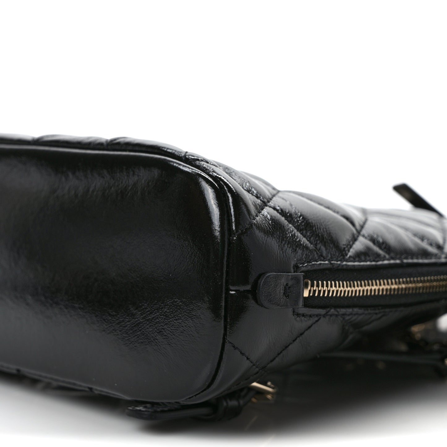 Shiny Calfskin My Pocket Backpack Black