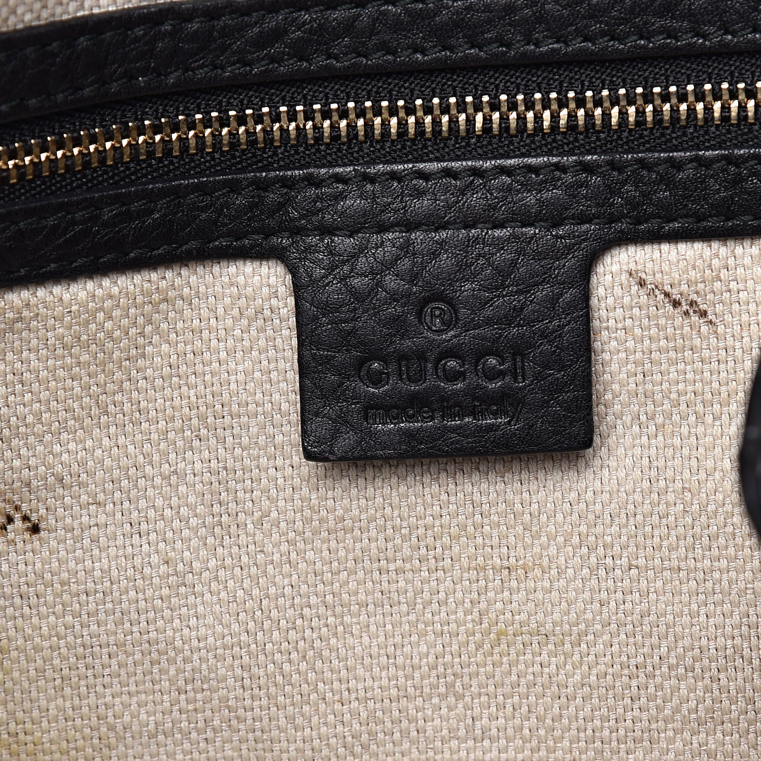 Gucci Pebbled Calfskin Medium Soho Chain Shoulder Bag Black 6 of 14