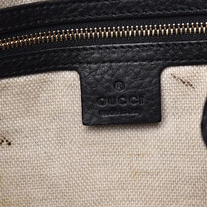 Gucci Pebbled Calfskin Medium Soho Chain Shoulder Bag Black 6 of 14