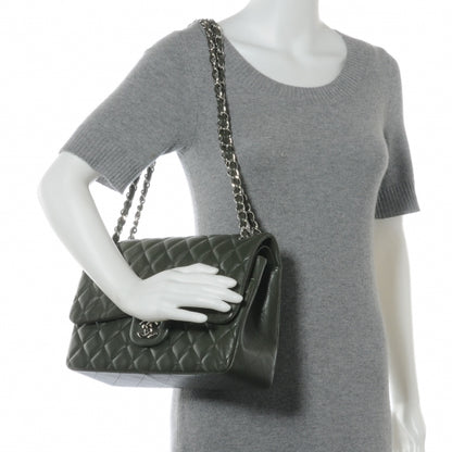 Chanel Caviar Jumbo Double Flap Dark Green 2 of 8