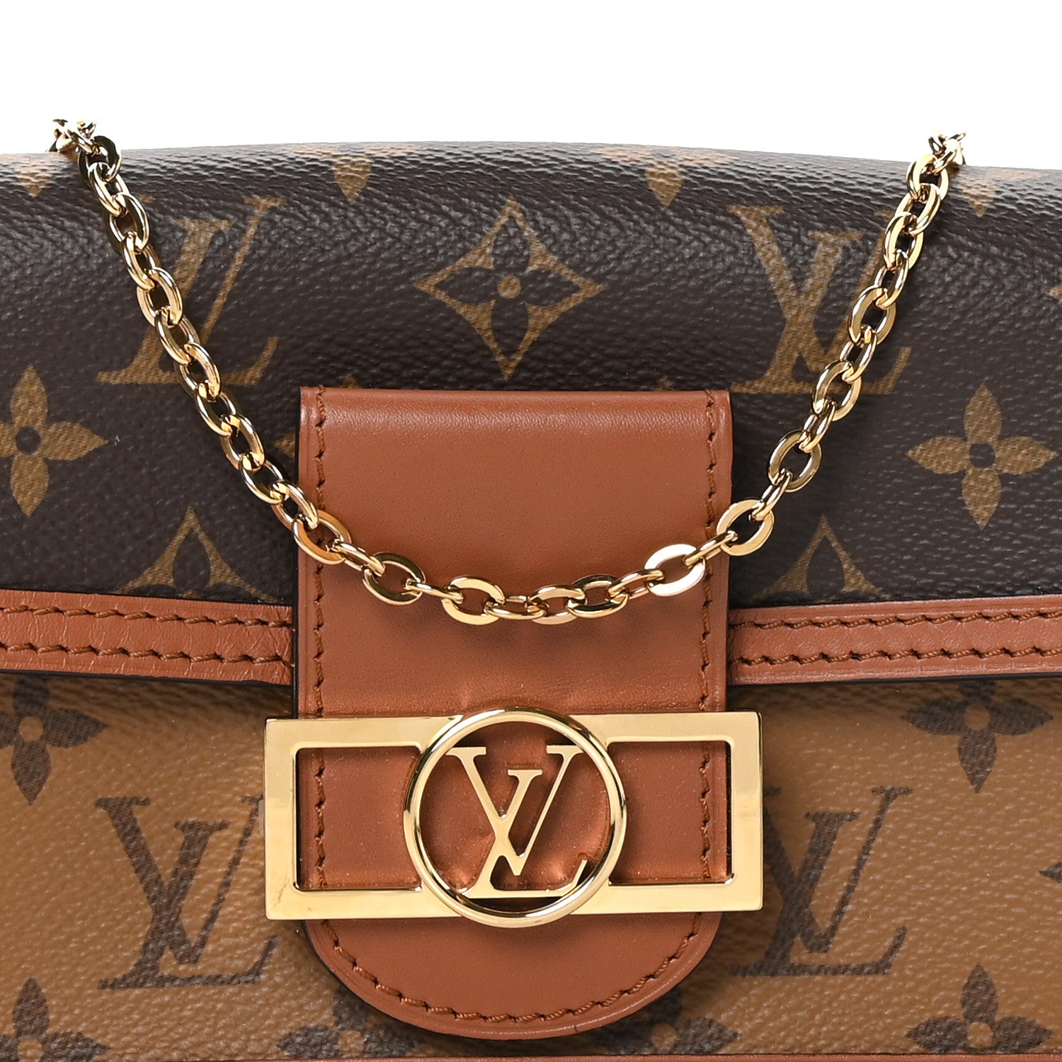 Louis Vuitton Reverse Monogram Dauphine Chain Wallet 7 of 9