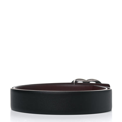 Chanel Calfskin CC Reversible Belt 75 Black Burgundy 2 of 4