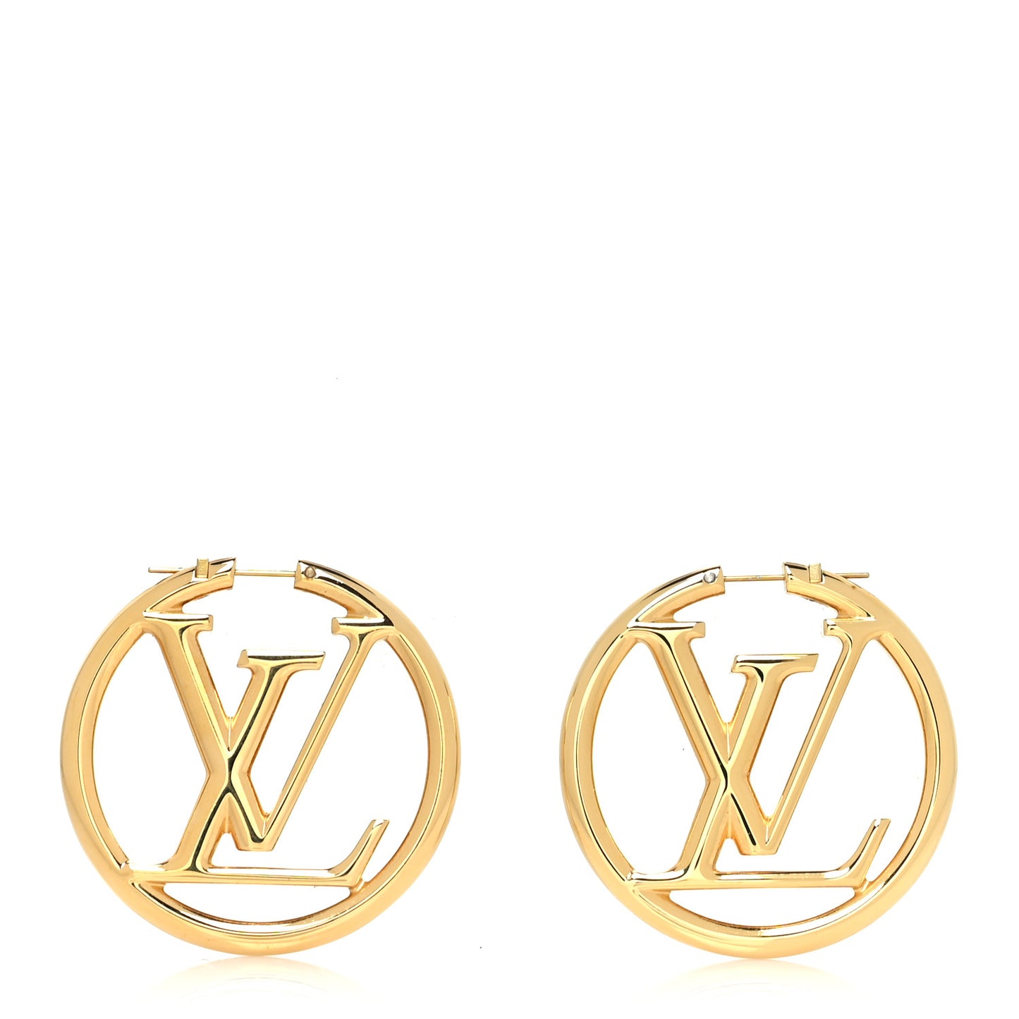 Metal Louise Hoop Earrings Gold