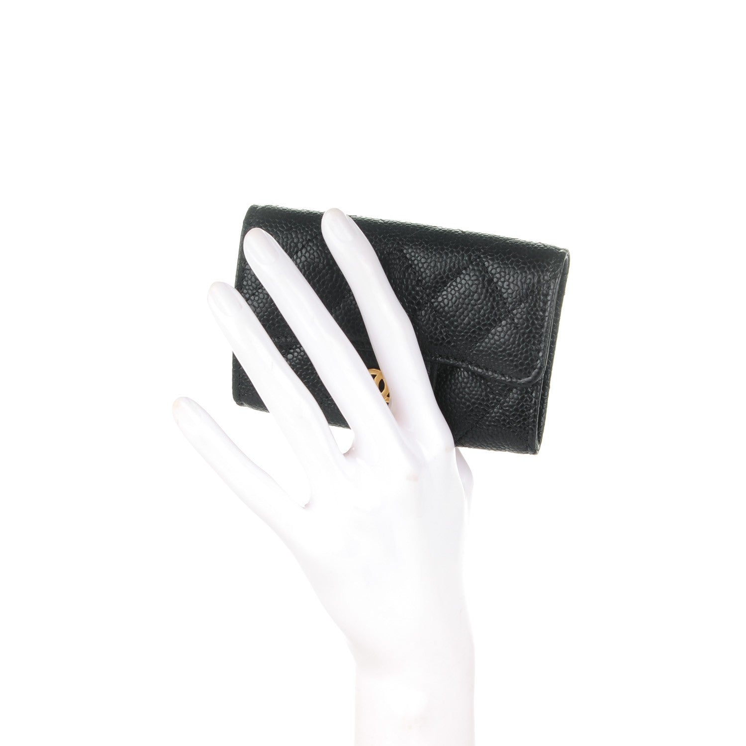 Chanel Caviar Quilted Flap Card Holder Black 2 of 16