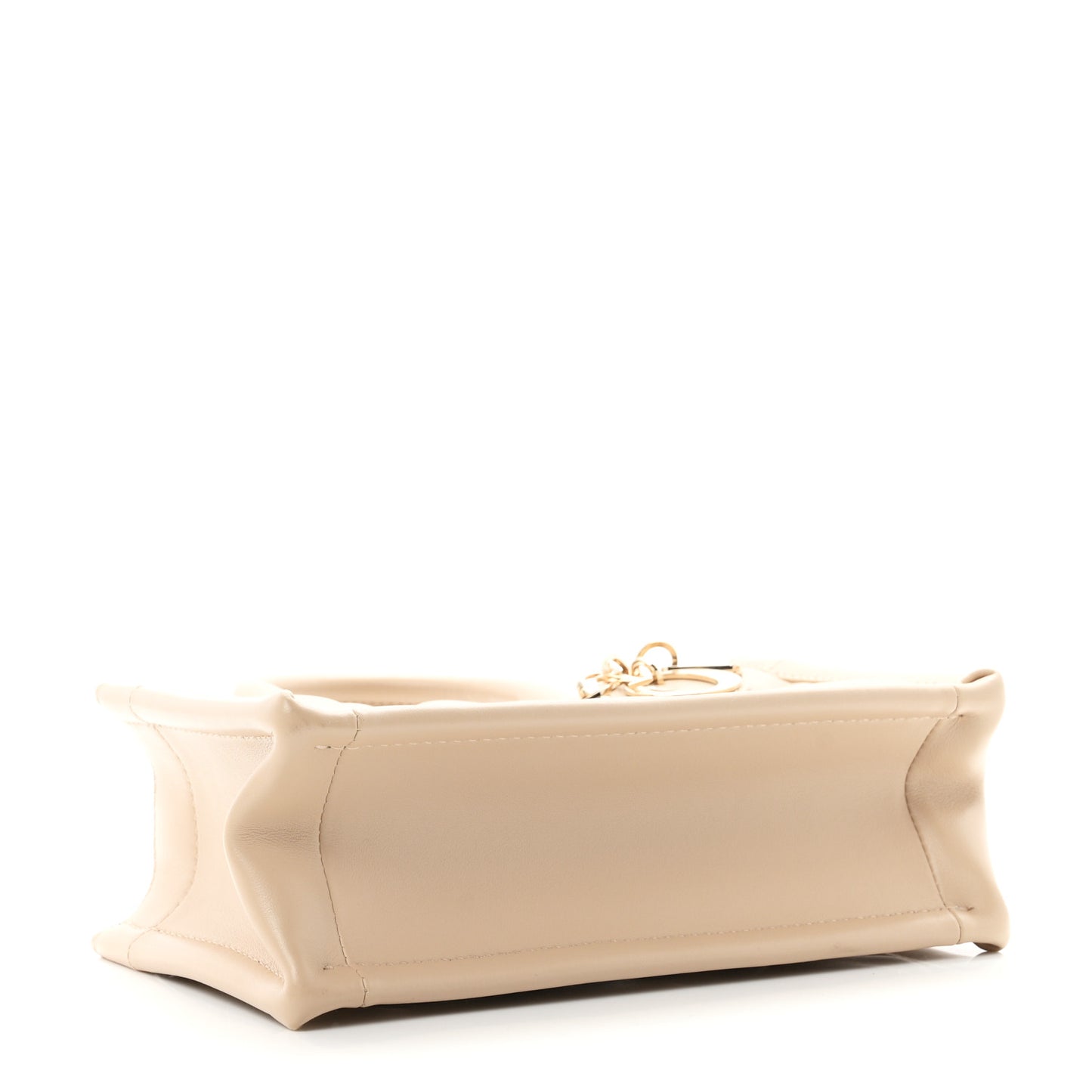 Calfskin Macrocannage Mini Book Tote Powder Beige
