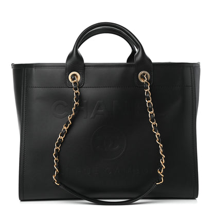 Chanel Calfskin Medium Deauville Tote Black 1 of 9
