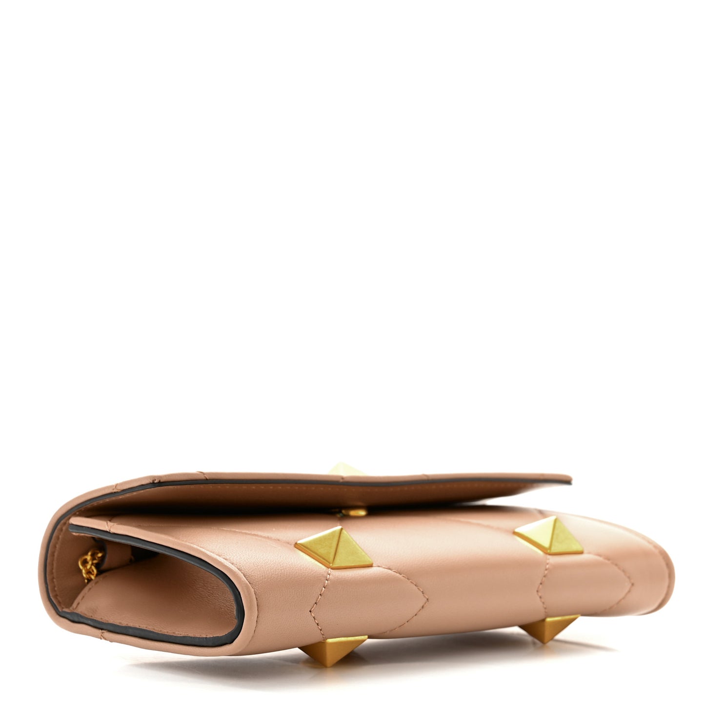Nappa Roman Stud Wallet on Chain Rose Cannelle