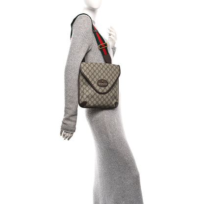 Gucci GG Supreme Monogram Web Medium Neo Vintage Flap Messenger Bag Beige New Acero 2 of 10