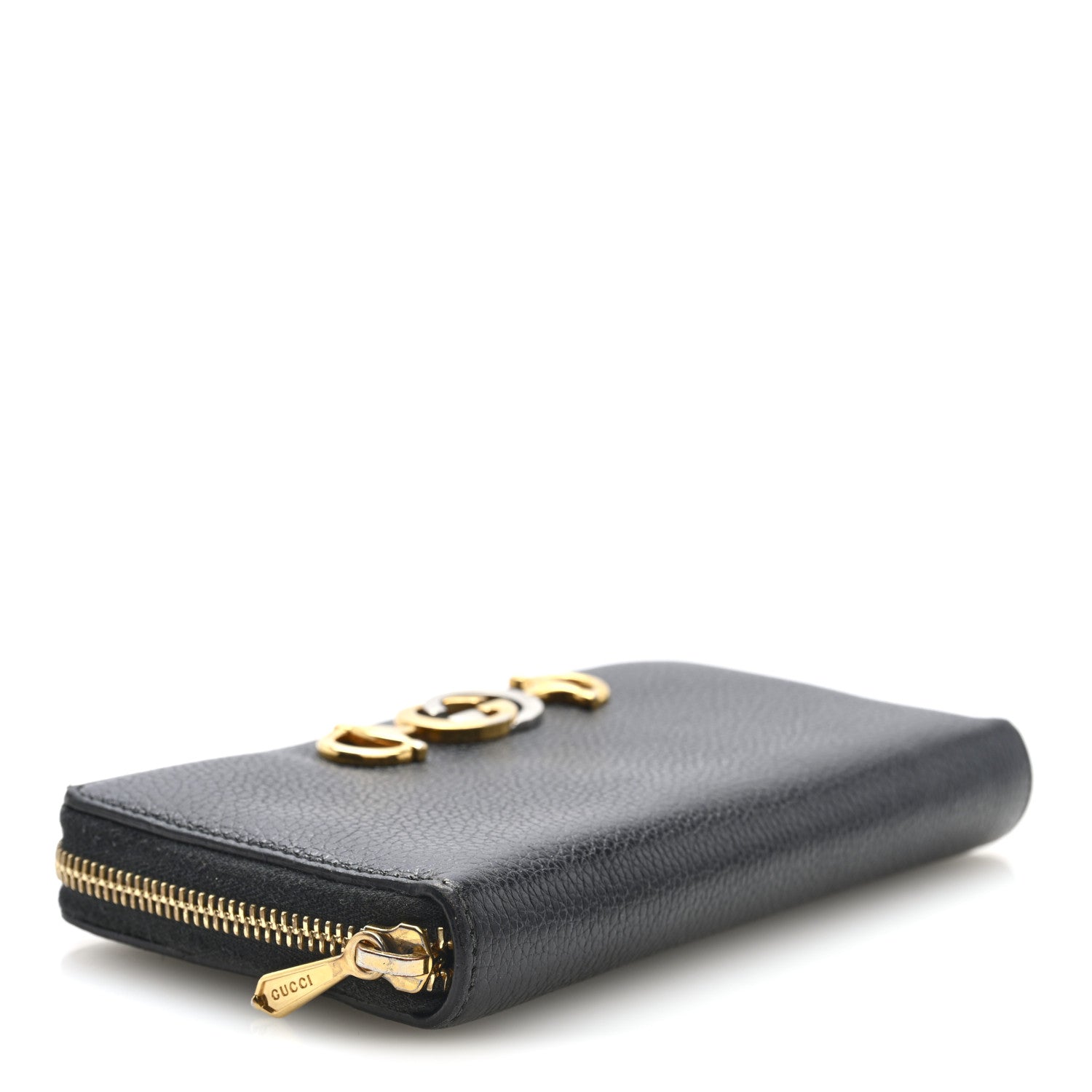 Gucci Grainy Calfskin Zumi Zip Around Wallet Black 4 of 6