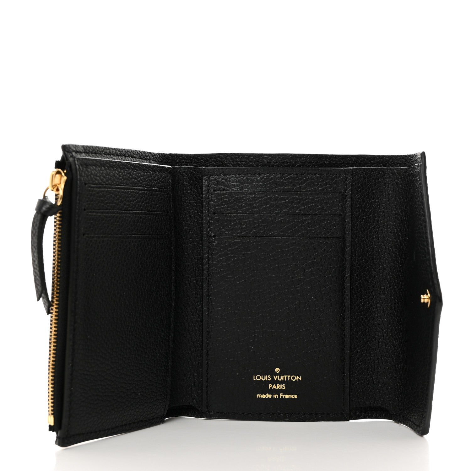 Louis Vuitton LOUIS VUITTON Empreinte Monogram Giant Victorine Wallet Black Beige 5 of 6