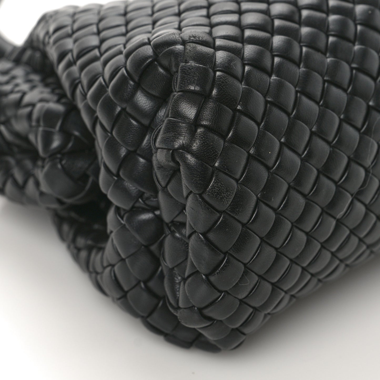 Nappa Intreccio Mini Padded Handle Bag Black
