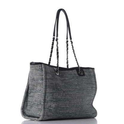 Chanel Canvas Small Deauville Tote Grey 2 of 9