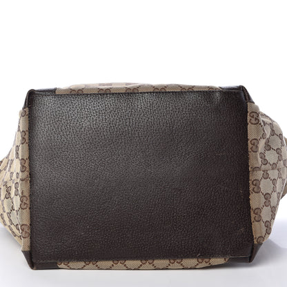 Gucci GG Monogram Medium Web Handle Bucket Tote Dark Brown 23 of 26