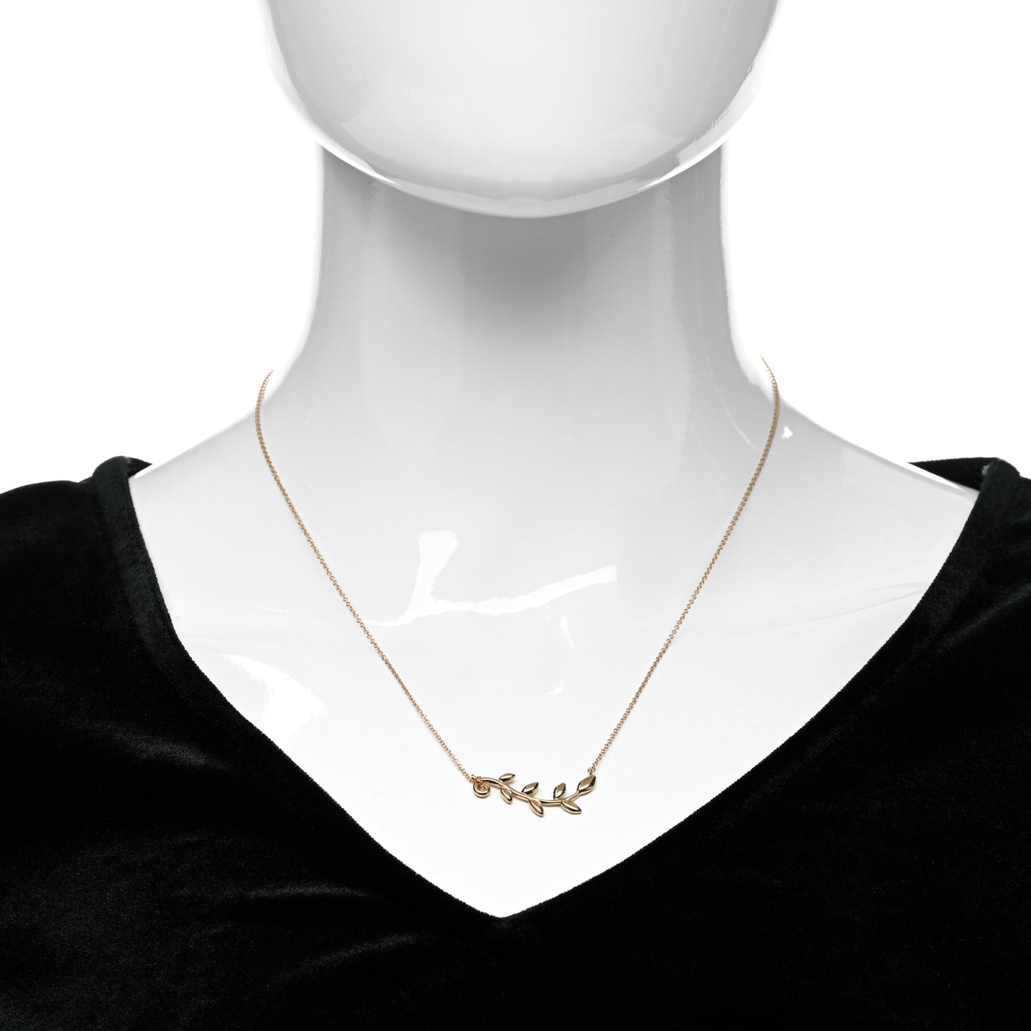 18K Rose Gold Paloma Picasso Olive Leaf Vine Pendant Necklace