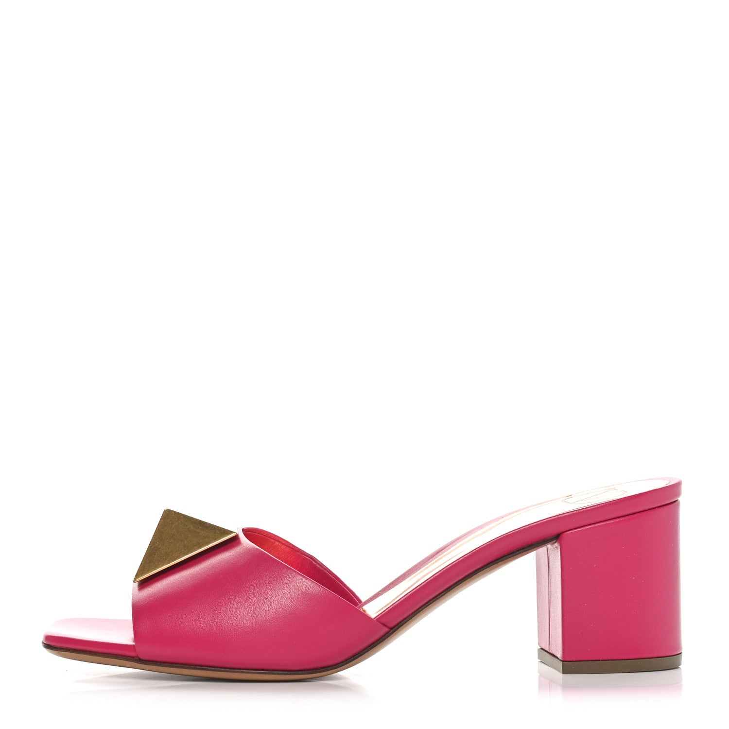 Valentino Garavani Nappa One Stud 60mm Slide Sandals 36.5 Blossom 1 of 8