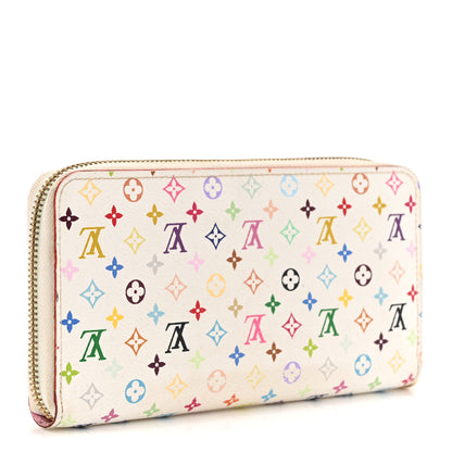Louis Vuitton Monogram Multicolor Zippy Wallet White Litchi 3 of 7
