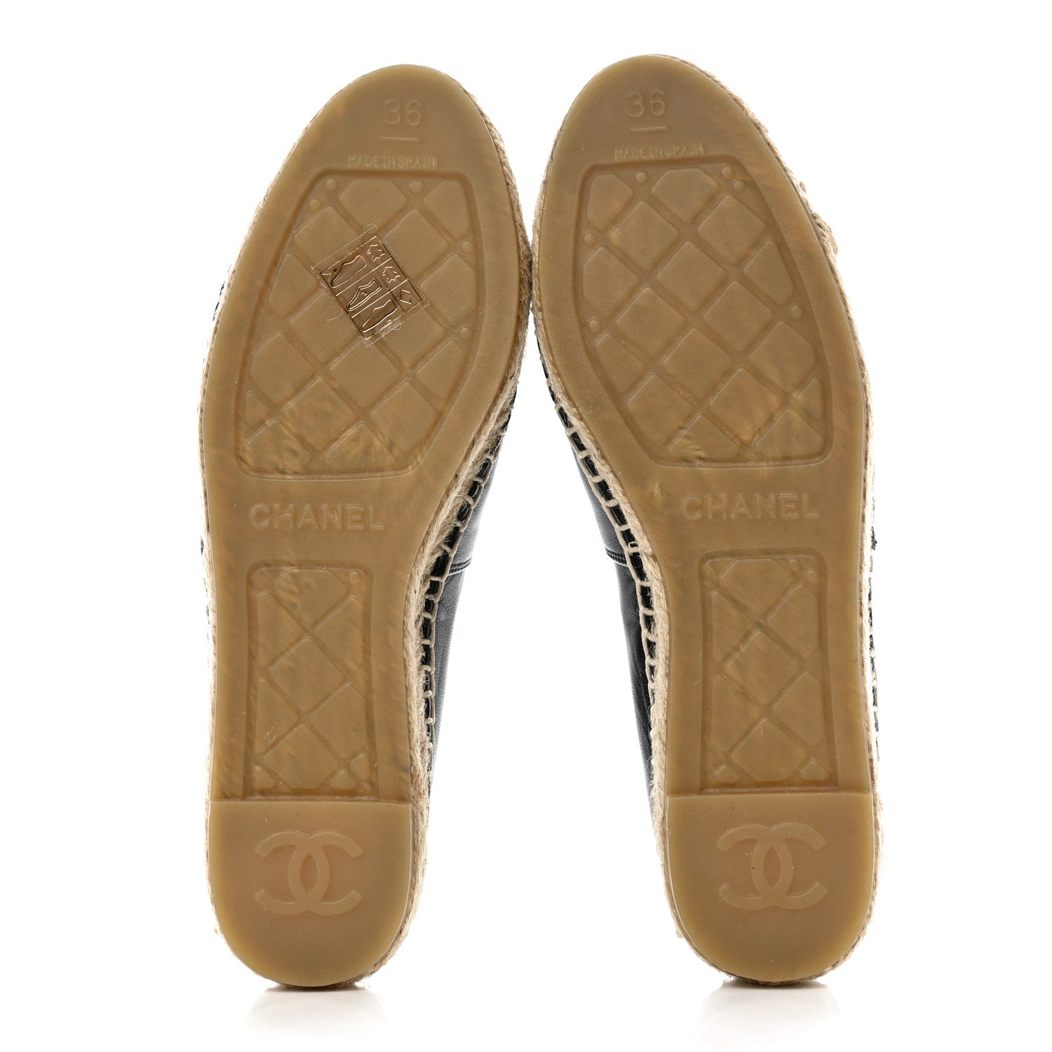 Chanel Lambskin CC Espadrilles 36 Black 5 of 9