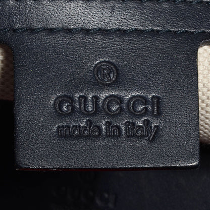 Gucci Monogram Selleria Calfskin Vintage Web Medium Boston Beige Blue 7 of 7