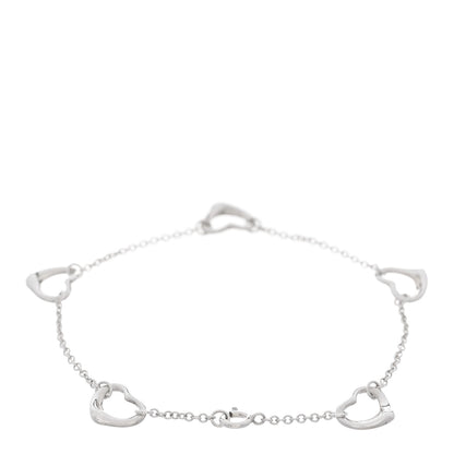 Tiffany Sterling Silver Elsa Peretti Open Heart Bracelet 2 of 3