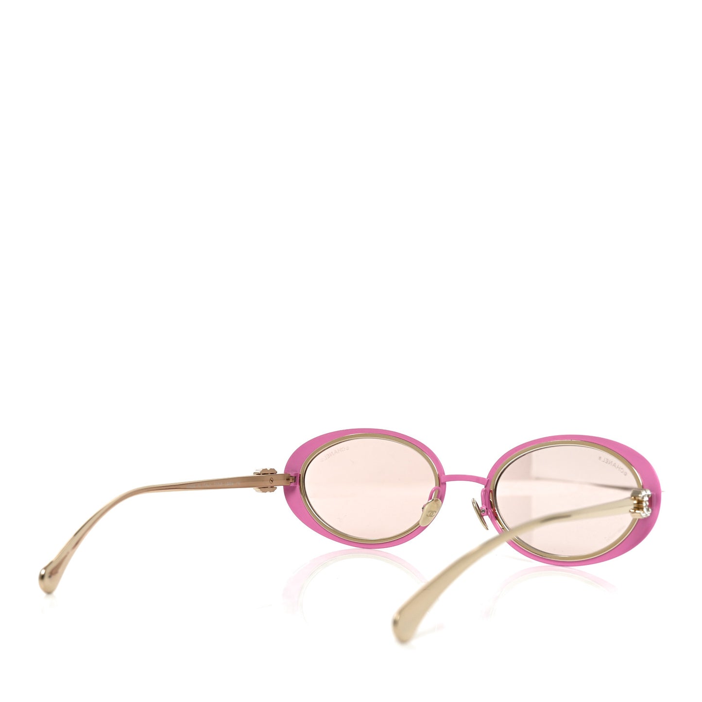 Metal Crystal Pearl Sunglasses 71708 Pink