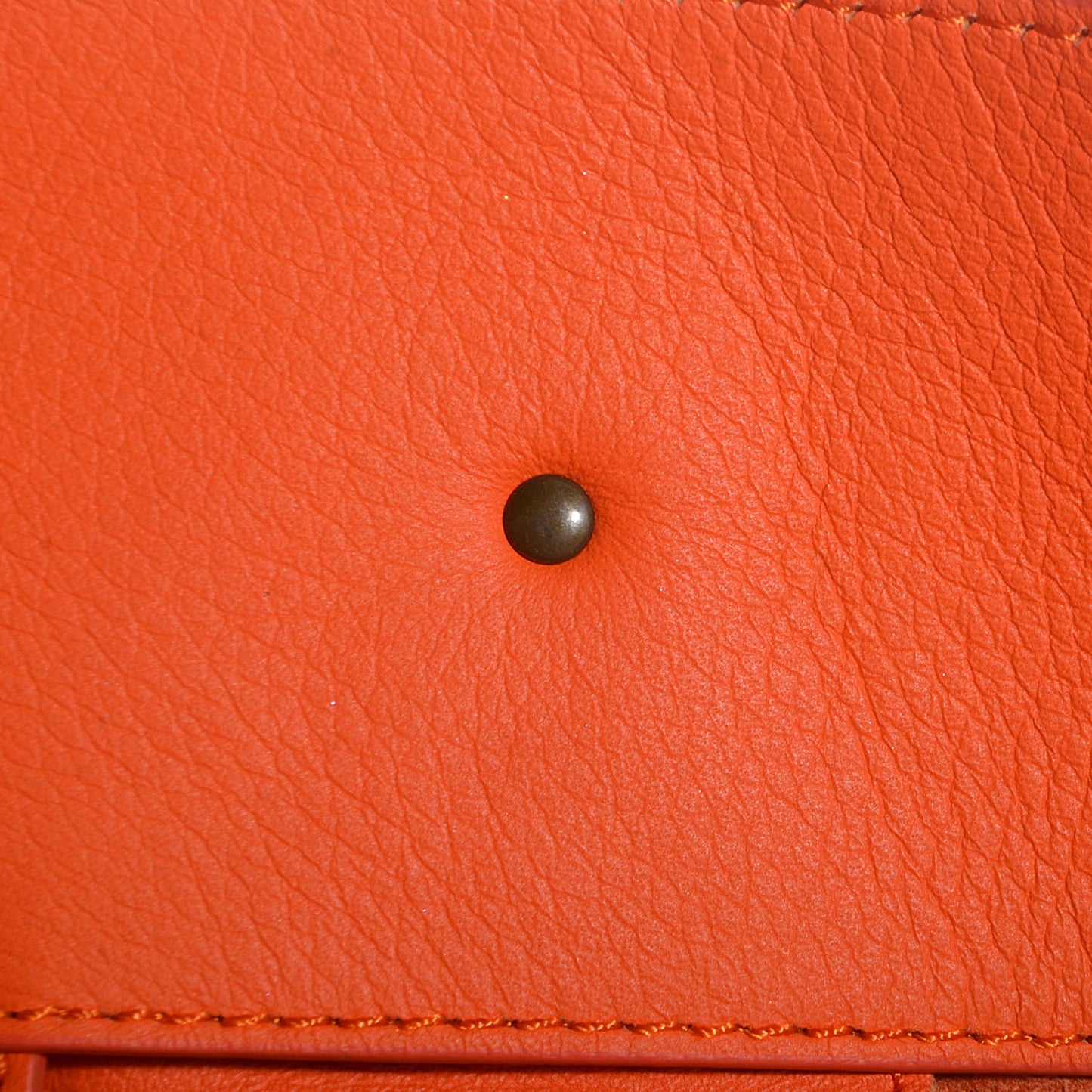 Veau Leather Papier A4 Tote Tangerine