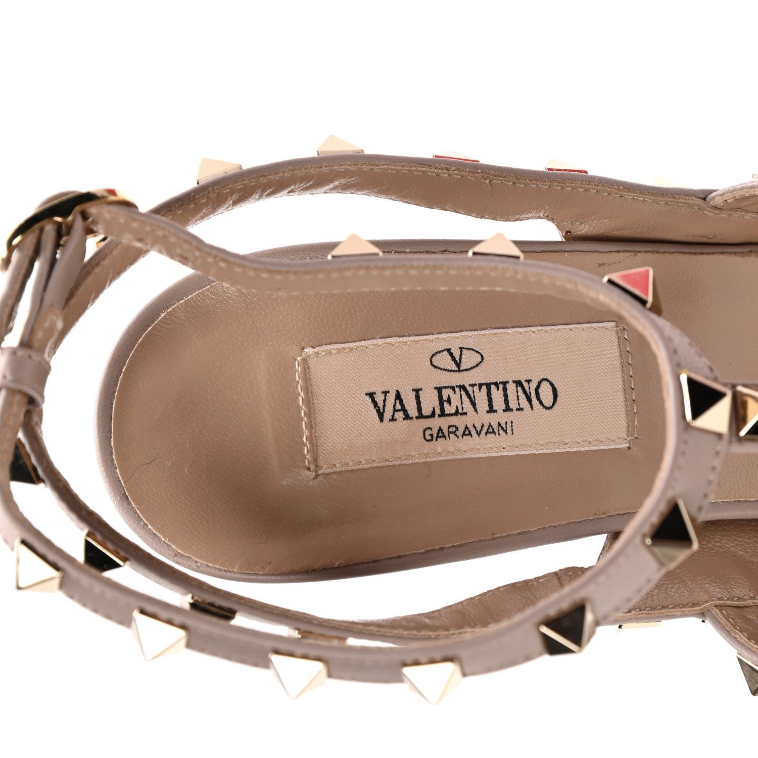 Valentino Garavani Nappa Rockstud Ankle Strap 100mm Pumps 38 Rubino Poudre 9 of 12