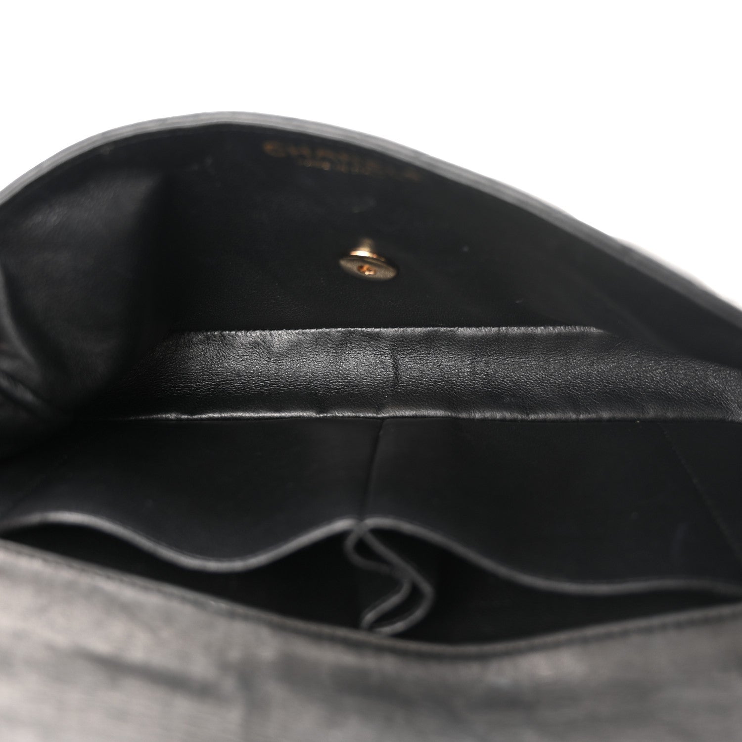 Chanel Lambskin Quilted East West Flap Black 5 of 12
