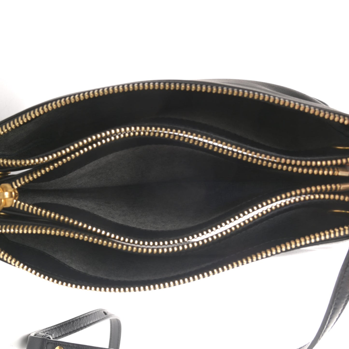 Lambskin Large Trio Crossbody Bag Navy Blue