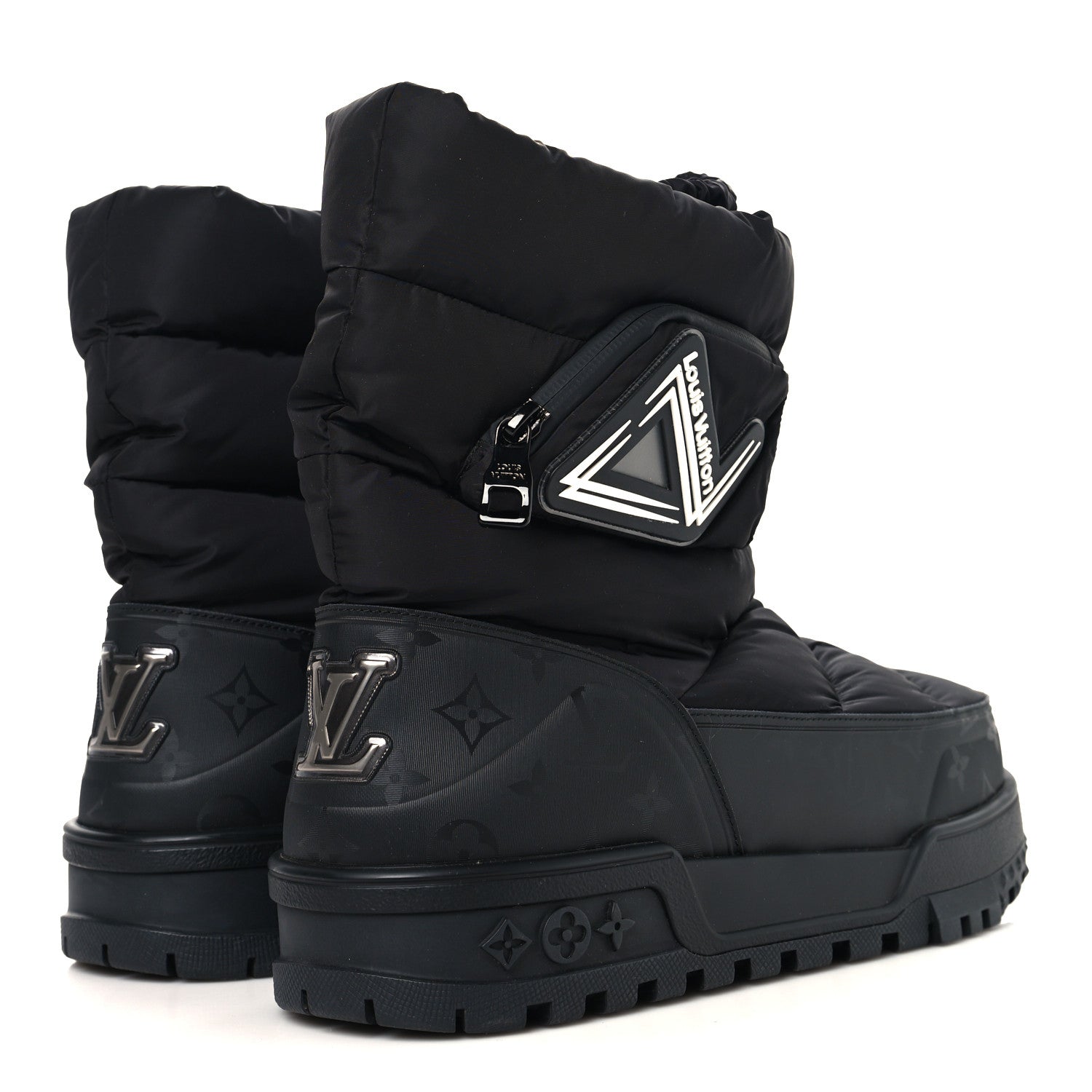 Louis Vuitton Nylon Monogram LV Alpine Mens Boot 9 Black 5 of 8