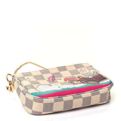 Louis Vuitton Damier Azur 2015 Christmas Animation Mini Pochette Accessories 3 of 4