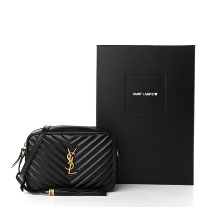 Saint Laurent Calfskin Matelasse Monogram Lou Camera Bag Black 11 of 11